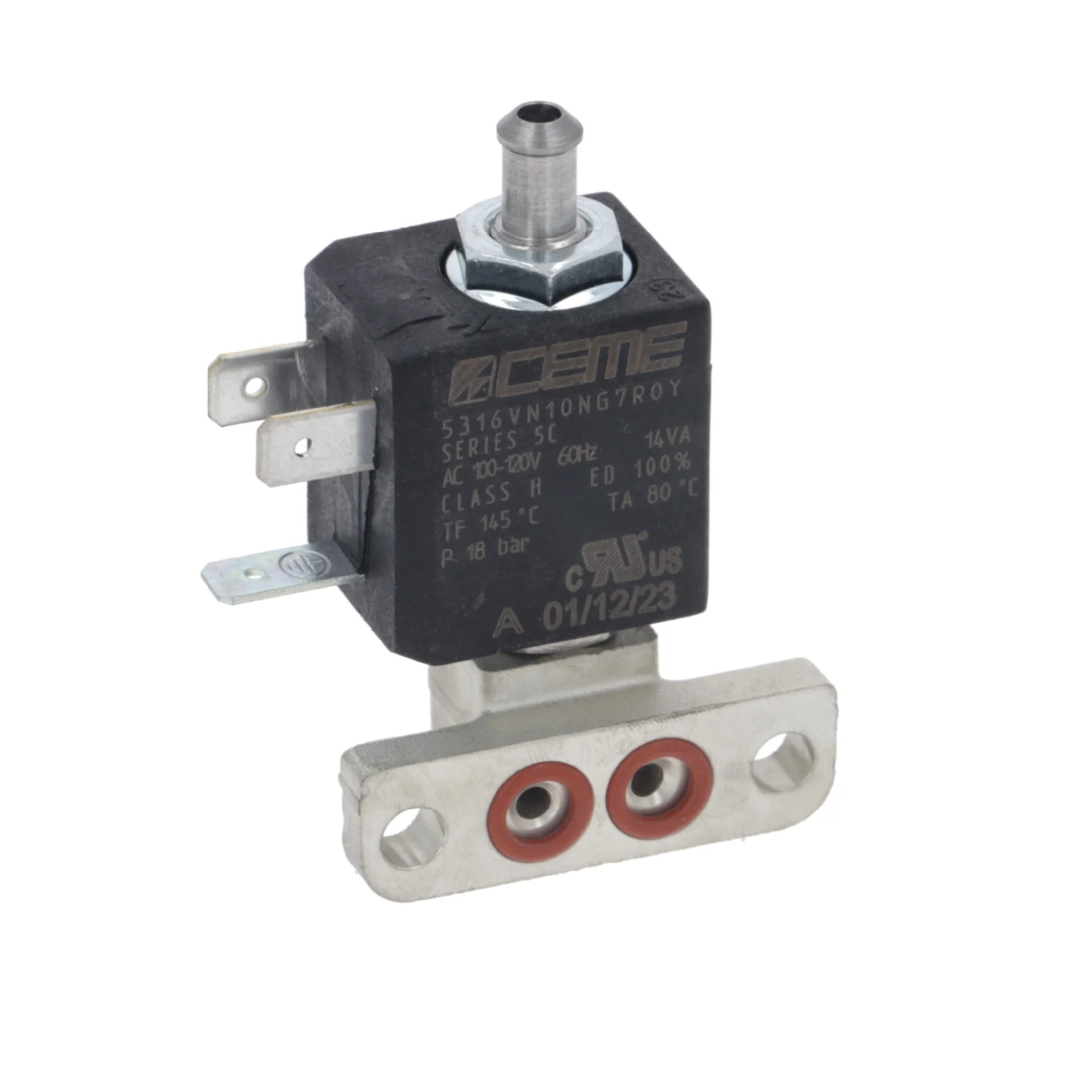 120V Three-Way Solenoid Valve - Image 2