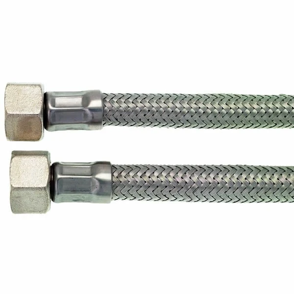 3/8" F x 3/8" F BSP Stainless Steel Flex Hose - 0.5m (19.5")