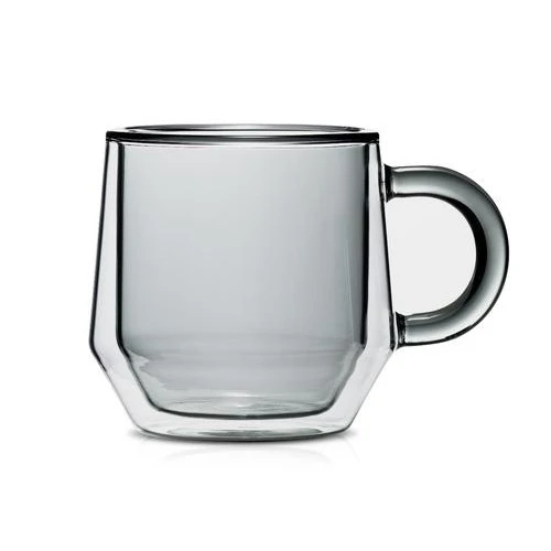 Hearth Double Wall 6oz (175ml) Glass - Set of 2 - Smoke