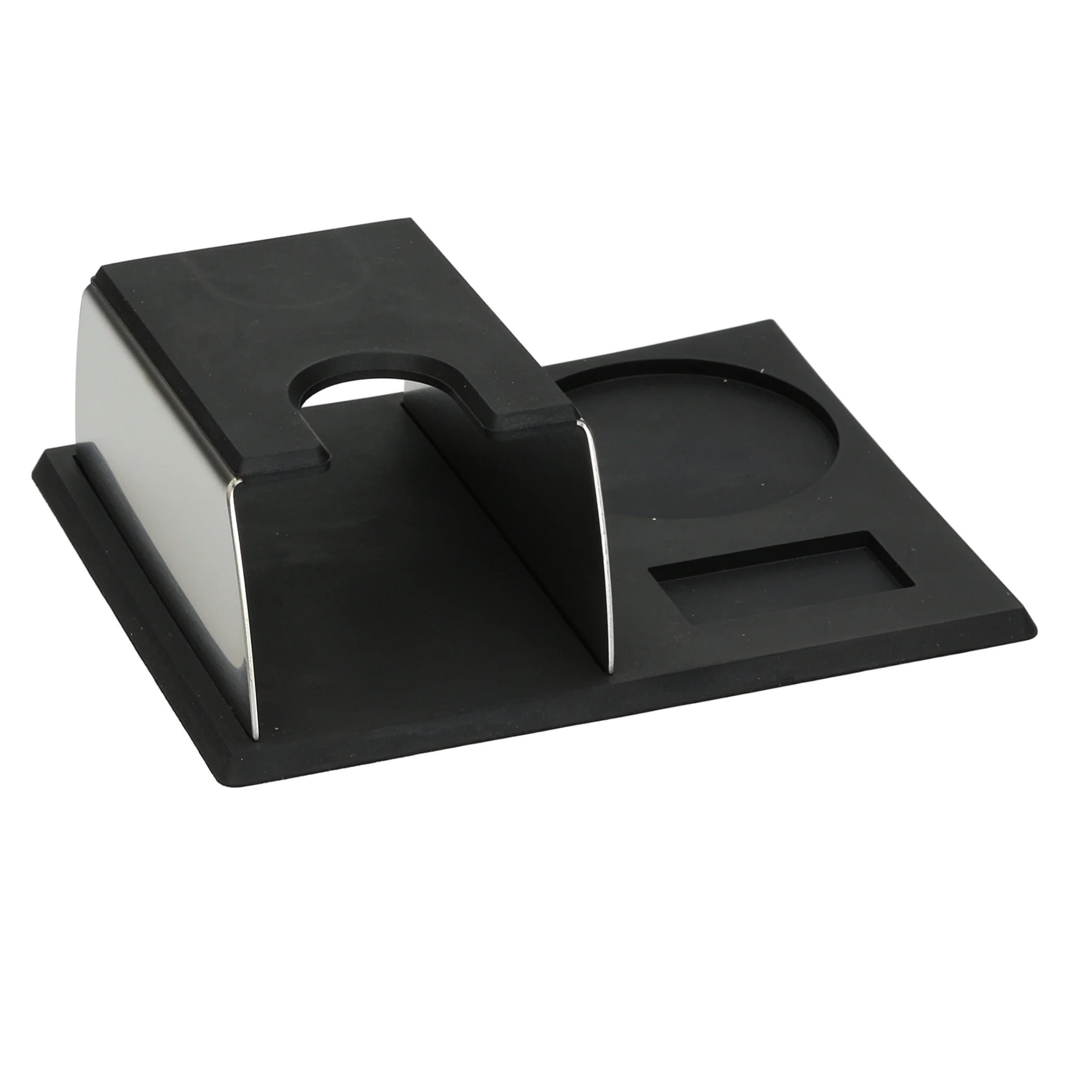 Motta Stainless Steel Tamp Stand With Rubber Base And Tamp Rest